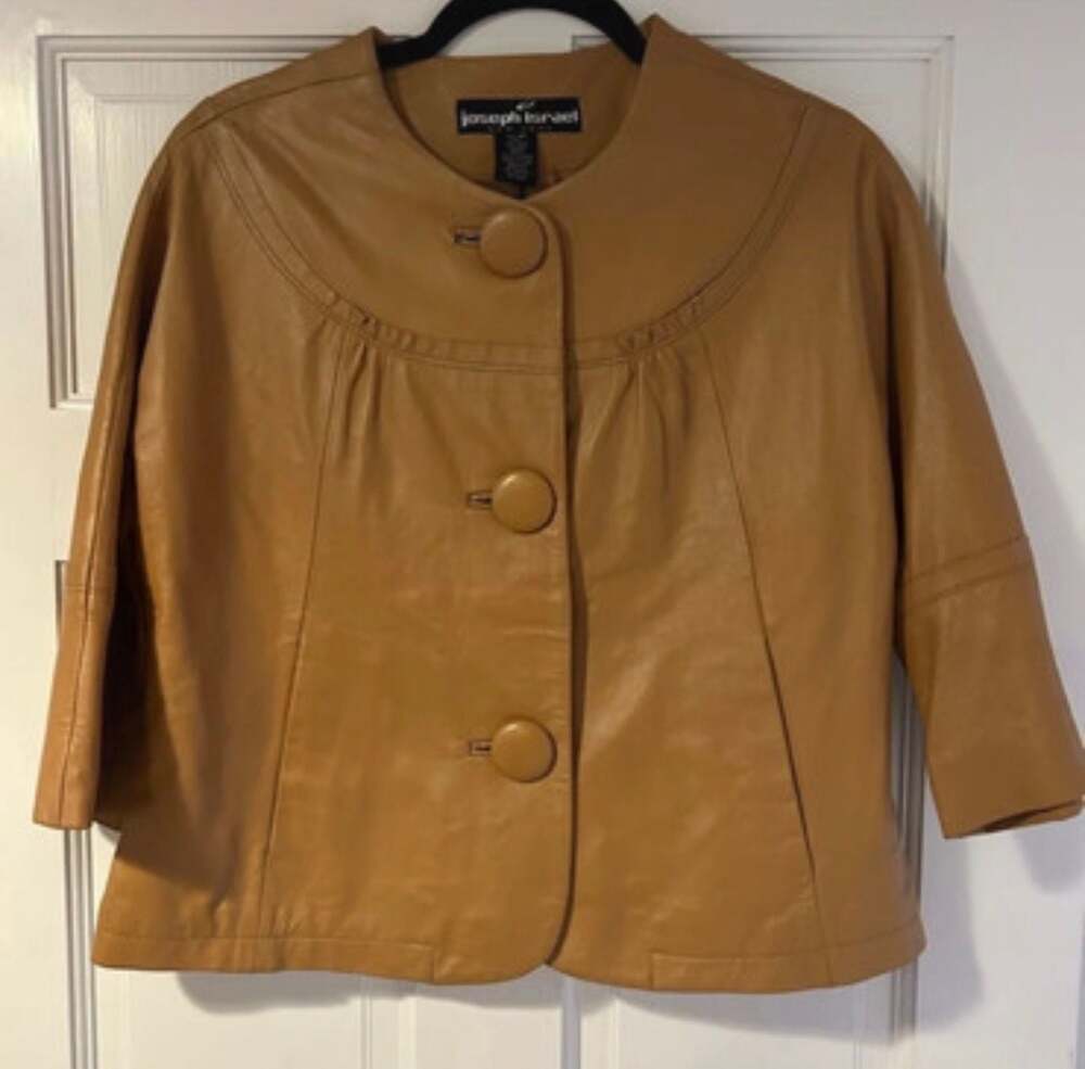 Joseph Israel New York Women's Tan Lamb Leather Jacket Size XS